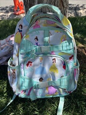 Pottery Barn Kids Disney Girls' Princess Print Mint Accent Backpack